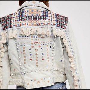 Free People by BLANK NYC Wandering Wind Denim Jacket Size S